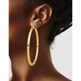 14k Yellow Gold Hoop Earrings, Classic Round Polished Hoops, Lightweight Minimalist Design