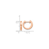 14k Rose Gold Hoop Earrings, Small Round Minimalist Hinged Huggie Style for Women and Unisex