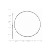 14k White Gold Hoop Earrings, Large Thin Wire Hoops with Minimalist Design for Women