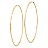 14k Yellow Gold Hoop Earrings, Thin Round Lightweight Polished Style for Women
