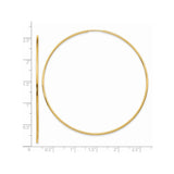 14k Yellow Gold Hoop Earrings, Thin Round Lightweight Polished Style for Women