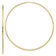 14k Yellow Gold Hoop Earrings, Thin Round Lightweight Polished Style for Women