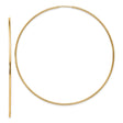 14k Yellow Gold Hoop Earrings, Thin Polished Round Hoops, Lightweight Minimal Design