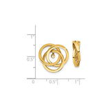 14k Yellow Gold Triple Hoop Interlocking Circle Earrings, Polished Contemporary Style