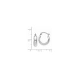 14k White Gold Hoop Earrings, Polished Finish, Medium Size, Classic Minimalist Design for Women