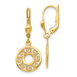 14k Yellow Gold Dangle Earrings with Openwork Discs and Swirl Filigree Design
