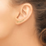 14k Yellow Gold Threader Earrings with Openwork Double Infinity Design