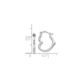 14k White Gold Twisted Hoop Earrings, Wavy Polished Design, Lightweight Contemporary Style