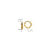 14k Yellow Gold Hoop Earrings with Cut-Out Bow Design and Polished Finish