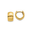 14k Yellow Gold Huggie Hoop Earrings, Small Polished Minimalist Hoops for Women