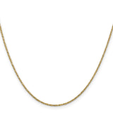 14K Yellow Gold 0.95 mm Box Chain Necklace, Polished