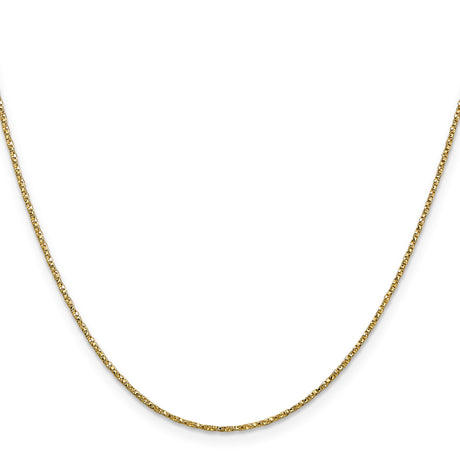 14K Yellow Gold 0.95 mm Box Chain Necklace, Polished