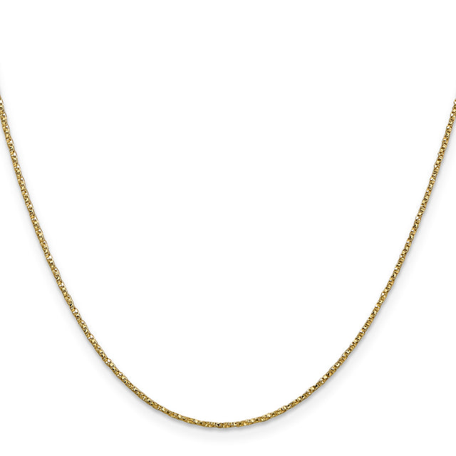 14K Yellow Gold 0.95 mm Box Chain Necklace, Polished