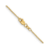 14K Yellow Gold 0.95 mm Box Chain Necklace, Polished alternate angle