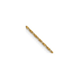 14K Yellow Gold 0.95 mm Box Chain Necklace, Polished detail view