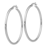 Sterling Silver Hoop Earrings, Classic Round Polished Design with Latch Back Closure