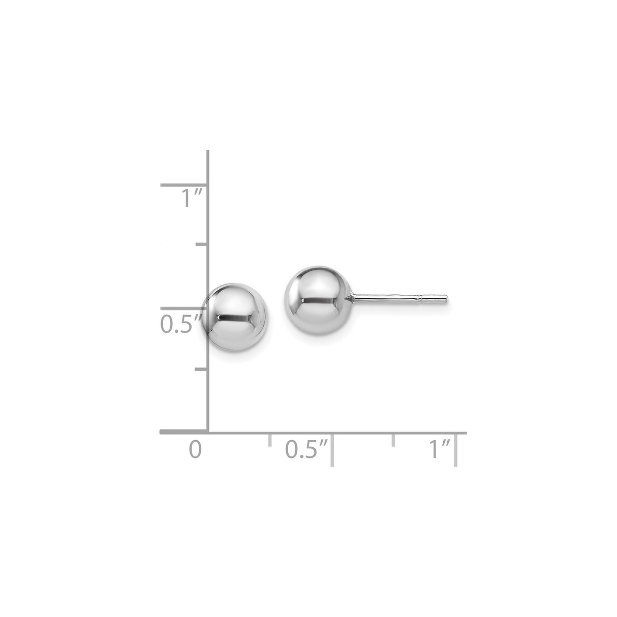 Sterling Silver Ball Stud Earrings, High Polish Round Minimalist Unisex Design
