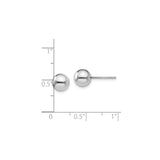 Sterling Silver Ball Stud Earrings, High Polish Round Minimalist Unisex Design