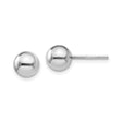 Sterling Silver Ball Stud Earrings, High Polish Round Minimalist Unisex Design