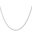 14K White Gold 1.15 mm Rope Chain Necklace, Polished