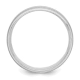 14k White Gold Milgrain, Comfort Fit wedding band ring alternate angle