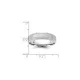 14k White Gold Milgrain, Comfort Fit wedding band ring shown for scale