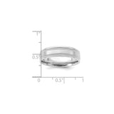 14k White Gold Milgrain, Comfort Fit wedding band ring shown for scale