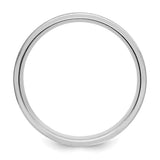 14k White Gold Beveled Edge, Comfort Fit wedding band ring alternate angle