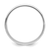 14k White Gold Brushed, Comfort Fit wedding band ring alternate angle