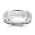 14k White Gold Brushed, Comfort Fit wedding band ring