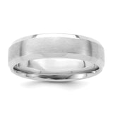 14k White Gold Beveled Edge, Comfort Fit wedding band ring