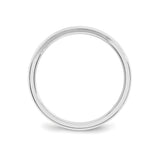 10k White Gold Beveled Edge, Comfort Fit wedding band ring alternate angle
