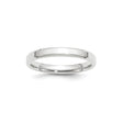 10k White Gold Beveled Edge, Comfort Fit wedding band ring