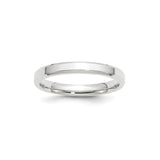 14k White Gold Beveled Edge, Comfort Fit wedding band ring