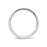 10k White Gold Beveled Edge, Comfort Fit wedding band ring alternate angle