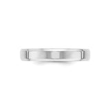 10k White Gold Beveled Edge, Comfort Fit wedding band ring detail view