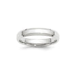 10k White Gold Beveled Edge, Comfort Fit wedding band ring