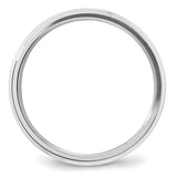14K White Gold Beveled Edge Comfort Fit Wedding Band, 5 Mm, Solid No Stone