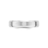 10k White Gold Beveled Edge, Comfort Fit wedding band ring detail view