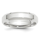 14K White Gold Beveled Edge Comfort Fit Wedding Band, 5 Mm, Solid No Stone