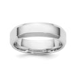 14k White Gold Beveled Edge, Comfort Fit wedding band ring