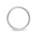10k White Gold Beveled Edge, Comfort Fit wedding band ring alternate angle