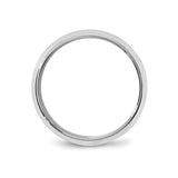 10k White Gold Beveled Edge, Comfort Fit wedding band ring alternate angle