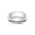 10k White Gold Beveled Edge, Comfort Fit wedding band ring