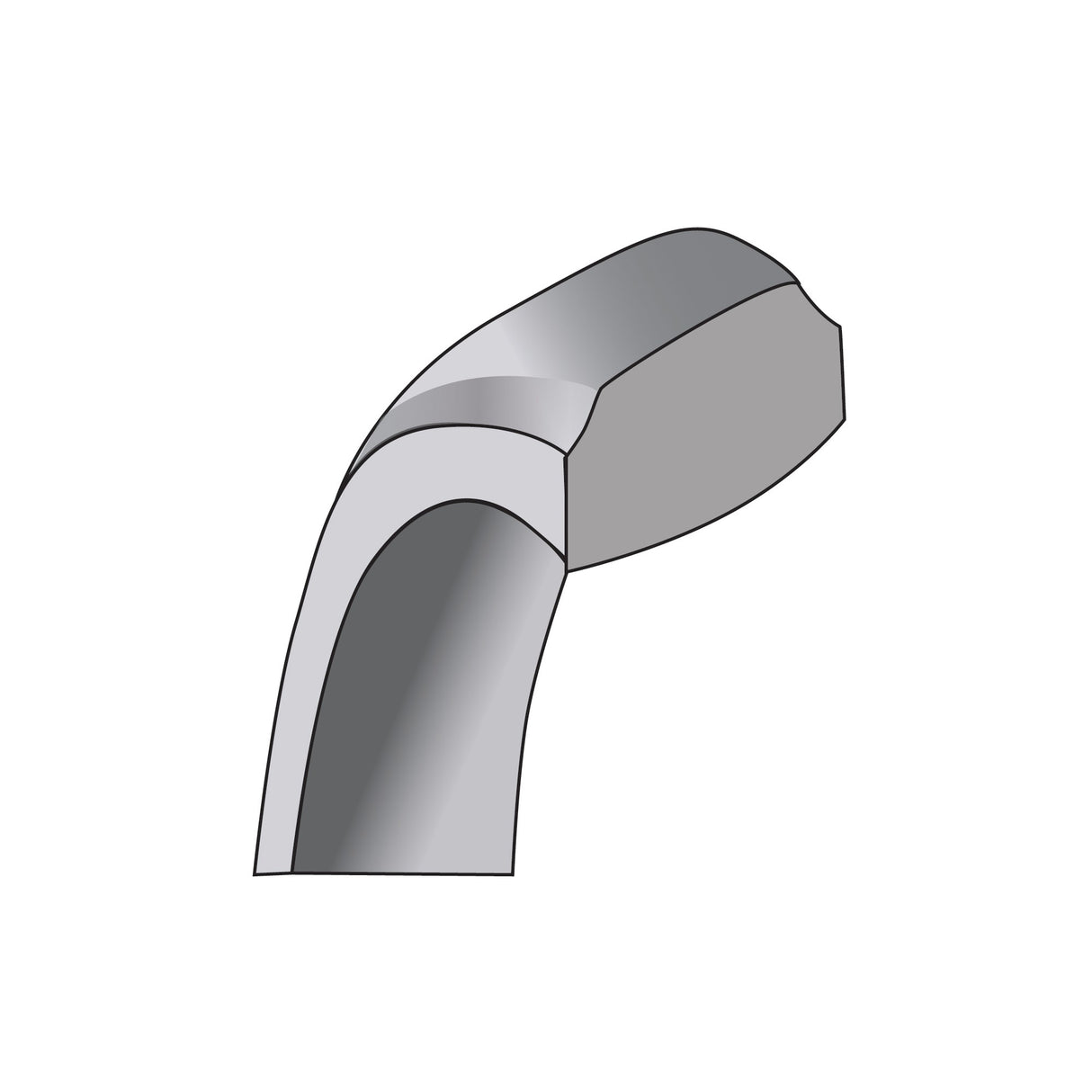 10k White Gold Beveled Edge, Comfort Fit wedding band ring detail view