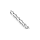 14K White Gold 3 mm Polished Chain Necklace, Solid detail view