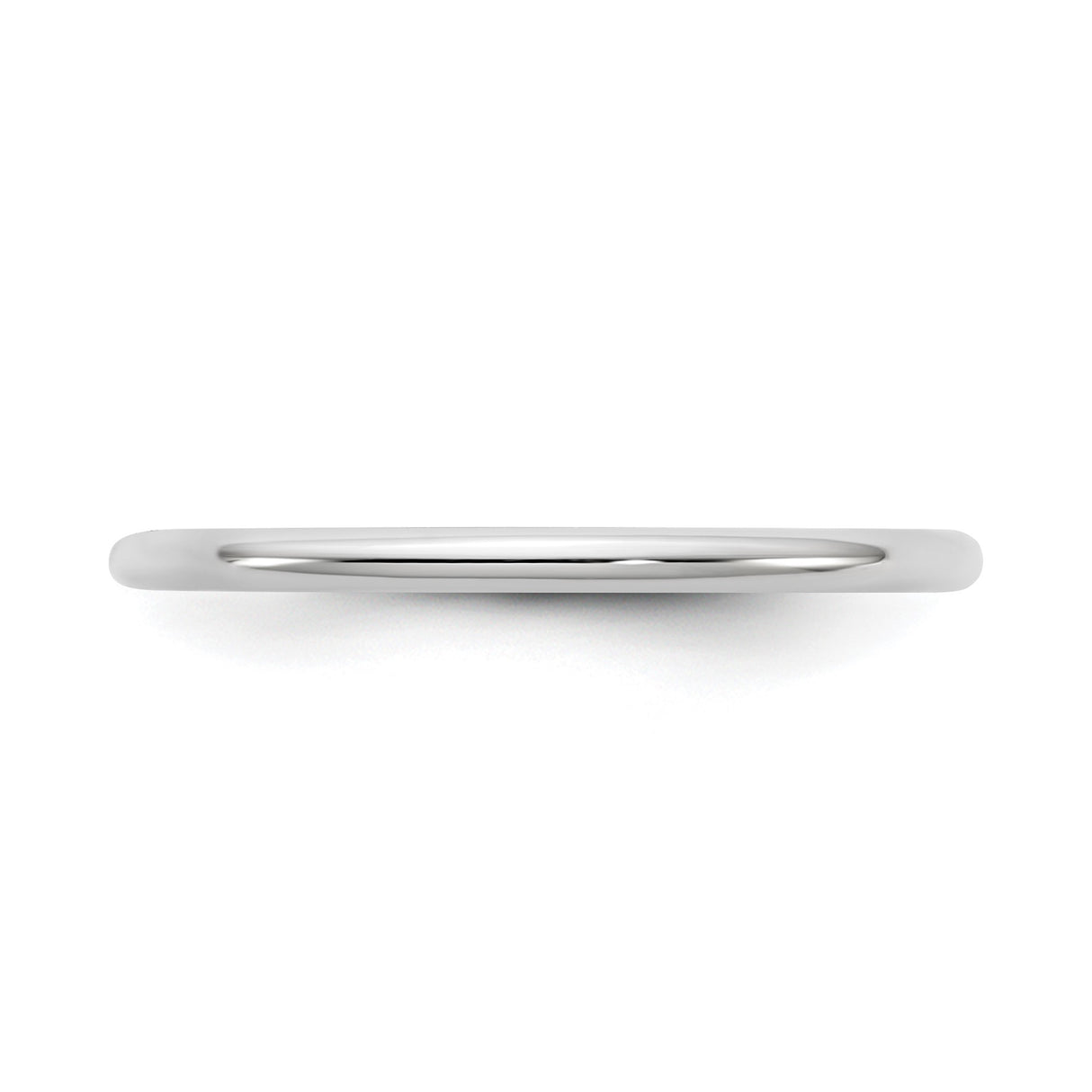 10k White Gold Comfort Fit wedding band ring detail view