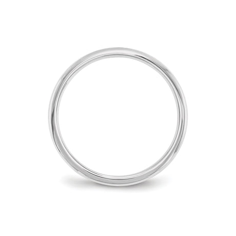 10k White Gold Comfort Fit, Lightweight wedding band ring alternate angle
