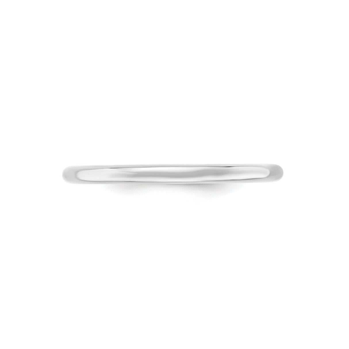 14k White Gold Comfort Fit wedding band ring detail view