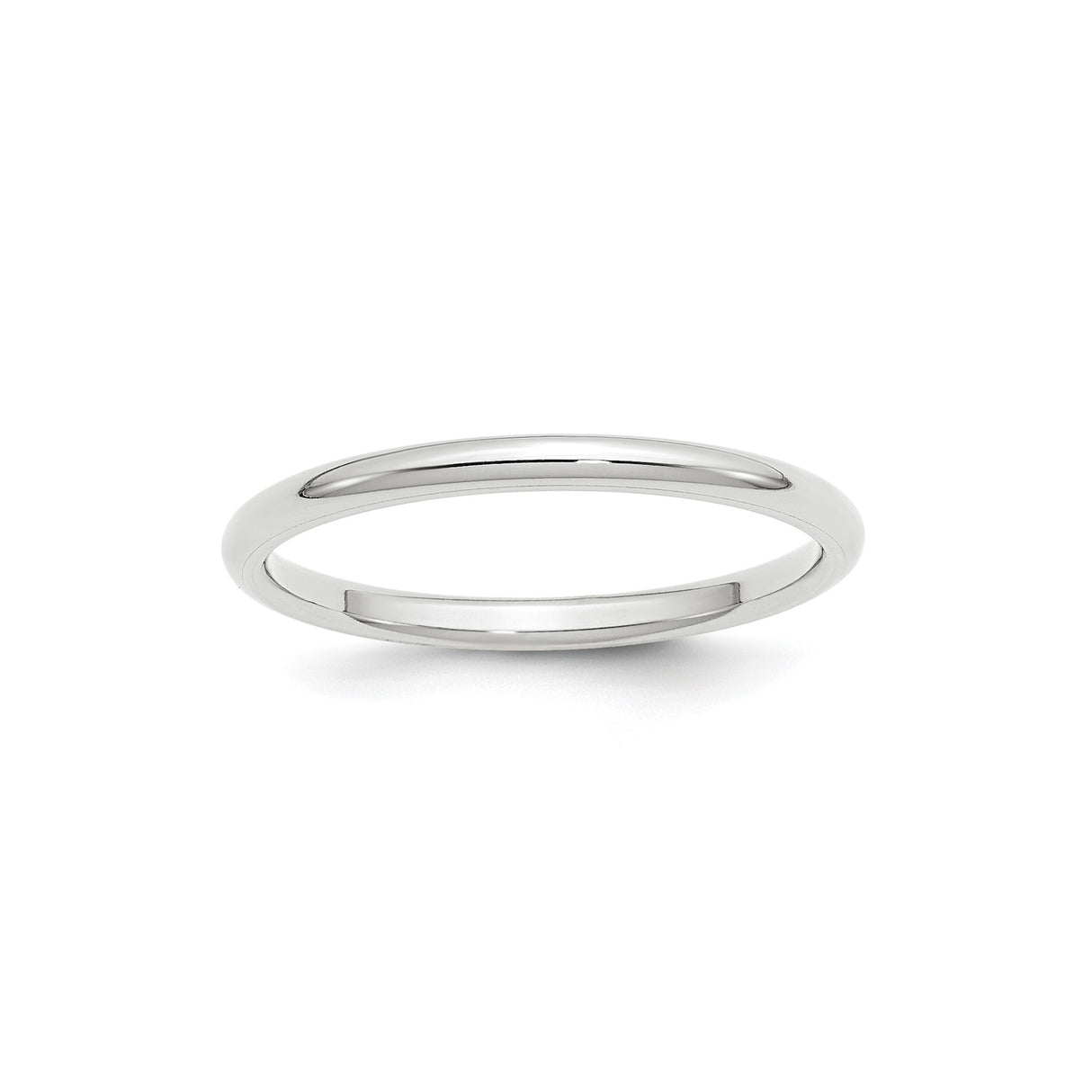 14k White Gold Comfort Fit wedding band ring